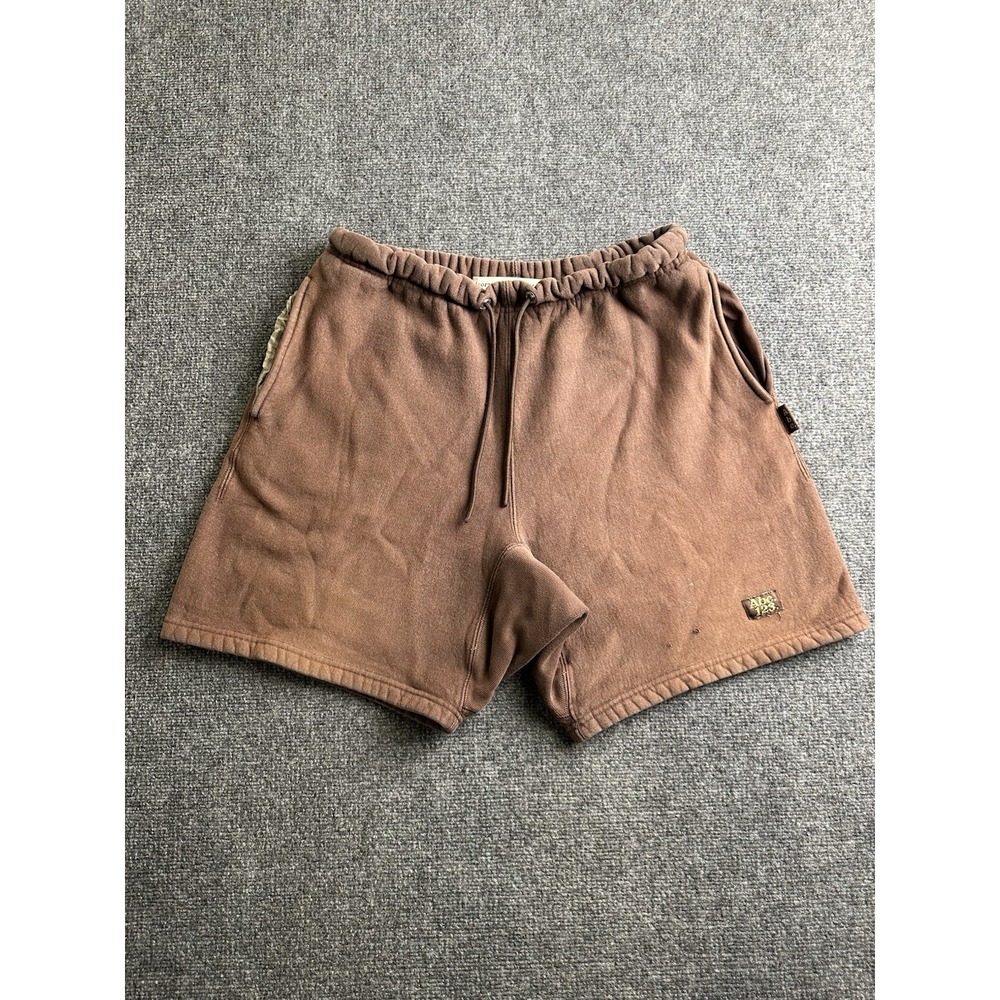 Mens Advisory Board Crystals ABC Fleece Sweat Shorts Brown, Size 2XL